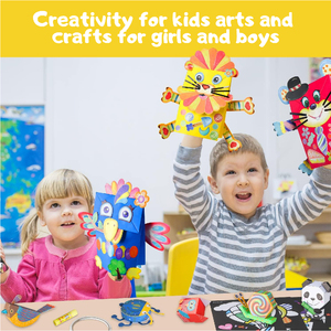 2025 diseños surtidos de animales Zoo Animal <span class=keywords><strong>pasta</strong></span> hecha a mano Diy juguetes platos de papel Kit de arte para guardería niños artes y manualidades Kit - Product Image 6