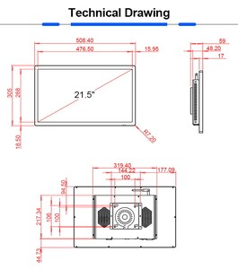Phía Trước Tempered Glass 21 21.5 22 <span class=keywords><strong>Inch</strong></span> Core I3 I5 I7 I9 Treo Tường Máy Tính Tất Cả Trong Một PC Màn Hình Cảm Ứng - Product Image 6