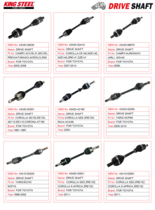 Pièces de voiture de transmission automatique avant arrière <span class=keywords><strong>CV</strong></span> joint essieu arbre d'entraînement pour Toyota Corolla Rav4 FJ Land Cruiser 43420 - Product Image 3