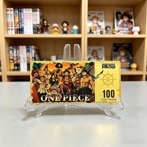 6 pièces de billets de banque fantaisie en feuille d'or à l'effigie de personnages d'anime d'aventure <span class=keywords><strong>pirate</strong></span> et de dessins animés sur le thème du voyage en mer, pour collection de fans et cadeaux de fête - Product Image 1