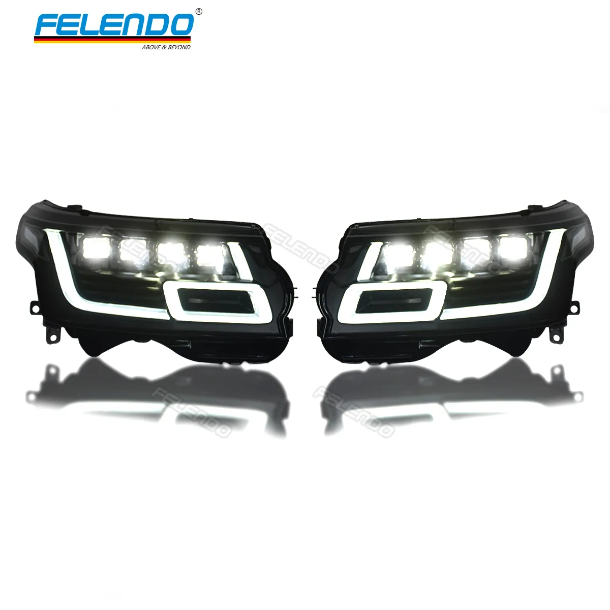 FELENDO 2022 style Vogue L405 Upgrade Headlight without Changing Bumper Body Modification Vogue 13-17 Plug&Play LED Headlight