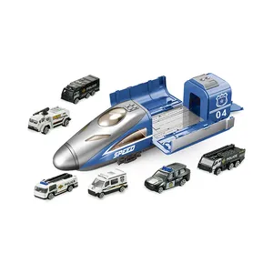 Train Toys Kids For 2024 Best Sales Toy Train With Police Cars Storage
