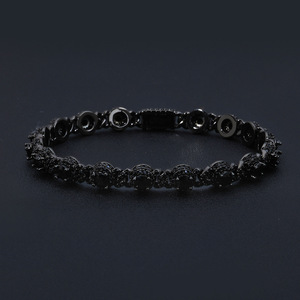 Fashion Jewelry Hip-Hop Style Full Row 0.5ct Zircon Diamonds Rhodium Gold Plated <b>Copper</b> Alloy Tennis <b>Bracelet</b> for Women - Product Image 3