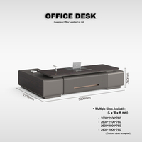 Bureau de direction avec finition peinture premium et design moderne pour des solutions de bureau tout-en-un pour les gestionnaires