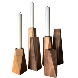 Portavelas de madera de tamaño mediano con aspecto recién llegado, candelabro interior para casa y sala de estar, candelabro para área de relámpago - Product Image 6