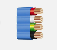 Fil électrique en cuivre TPS 3*4mm, câble plat double et terre avec gaine extérieure 3V-90 et V-90, 90 ℃   Conçu pour le câblage résidentiel