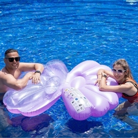 Bouée de piscine gonflable en PVC épaissi en forme de coquillage, jouet gonflable pour fête d'anniversaire, plage d'été, décoration de fête sur le thème de la sirène et de l'océan