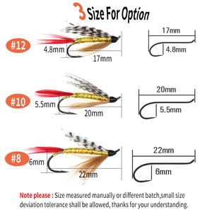 Mouches Spey classiques personnalisées pour pêche à la <span class=keywords><strong>truite</strong></span> <span class=keywords><strong>arc</strong></span>-<span class=keywords><strong>en</strong></span>-<span class=keywords><strong>ciel</strong></span> leurres de mouche humide pour la position du ruisseau du lac de la rivière - Product Image 3