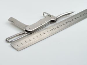 มีดอเนกประสงค์สำหรับงานอุตสาหกรรม งาน DIY และงานทางทะเล พร้อมบริการปรับแต่งตามความต้องการ (OEM) ผลิตจากสแตนเลส ใช้เป็นเครื่องมือสำหรับเรือ พร้อมซองใส่แบบเข็มขัด - Product Image 3