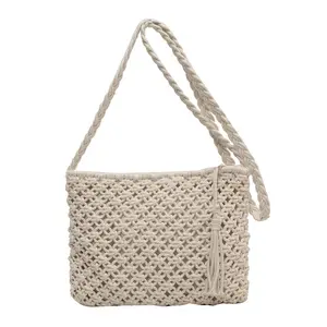 Y-Z Wholesale New customized Casual macrame shoulder bag Summer bag Macrame Shoulder Bag