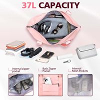 Sac de voyage sportif rose léger avec compartiment pour chaussures et poche humide, personnalisable avec logo – Le choix idéal