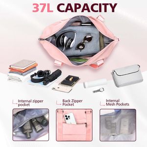 Borsa <span class=keywords><strong>da</strong></span> Viaggio Sportiva Rosa Leggera con Scomparto Impermeabile per Scarpe e Stampa Logo - Scelta Top - Product Image 4