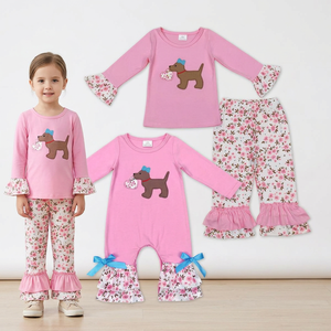 Baby <b>Girls</b> Embroidery Hearts Bows Stripes Valentine's Day Clothes <b>Set</b> - Product Image 5