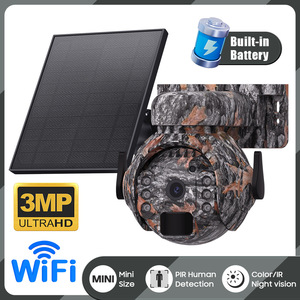 Cámara de Vigilancia Solar 4G PTZ con <span class=keywords><strong>Zoom</strong></span> de 3MP, PIR, IP65, Impermeable, para Exteriores, con Batería, Camuflaje, para Caza, con SIM 4G - Product Image 1