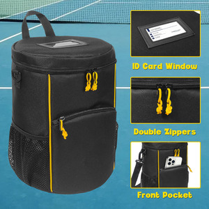 Tennis Racket Bag 30-40L Nylon Portable Zipper Closure Sports Equipment Storage For Tennis Balls And Gear - Product Image 3