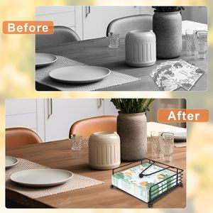 ที่ใส่กระดาษเช็ดปากสำหรับโต๊ะและห้องครัว ที่ใส่กระดาษเช็ดปากแบบแบนทันสมัยสำหรับใช้ในบ้านและรับประทานอาหารกลางแจ้ง ที่ใส่กระดาษเช็ดปากแบบมีแขนถ่วงน้ำหนัก - Product Image 4