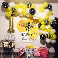 Kit de guirlande de ballons jaunes, guirlande de ballons jaunes, jaunes et dorés pour les fêtes d'anniversaire, les mariages