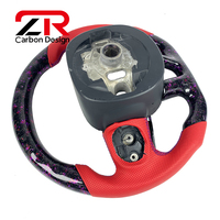 Amélioration de l'intérieur de la voiture pour Dodge Challenger Hellcat SRT Demon Charger Durango RT, volant personnalisé en fibre de carbone forgée avec LED