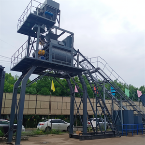Centrale à béton mobile pré-mélangée 90m³/h avec malaxeur à double arbre, vente directe d'usine avec composants PLC, portable - Product Image 1