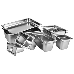 Top vente 1/1 1/2 1/3 1/4 1/6 1/9 en acier inoxydable gn pan gastronorm conteneur avec couvercle buffet gastronorm pan pour hôtel restaurant - Product Image 4