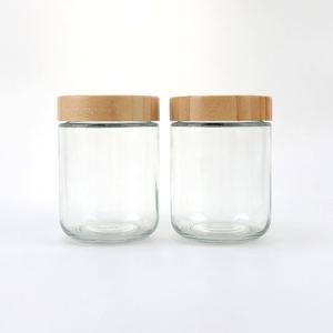 Venta al por Mayor de Frascos de Vidrio Sellados de 500 ml con Tapa de Bambú para Almacenar Frutas Secas, Dulces, Galletas, Yogur - Product Image 6