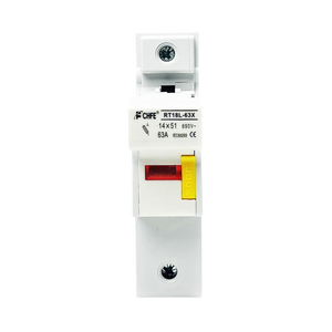RT18L-63X низковольтный однополюсный 63A 690 В переменного тока, компоненты базового термопредохранителя 14*51 мм, цилиндрический 1P держатель предохранителя - Product Image 2