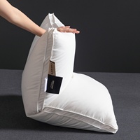 Oreiller de luxe pour hôtel cinq étoiles, garnissage en duvet de plumes d'oie, lavable, soutien ergonomique du cou pour le sommeil