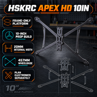 Châssis de drone FPV APEX HD 10 pouces, empattement 457 mm, type H, fibre de carbone, support FC 20x20 30x30, support moteur 16x16 19x19, CE/FCC