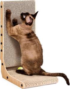 <span class=keywords><strong>Cat</strong></span> Scratcher Karton Scratch Pad mit Box Durable Corrugate Scratching Board Kitty Sofa Lounge Bett reversibel - Product Image 1