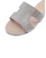 Sandales plates d'été pour femmes de qualité supérieure, marron/noir/doré/argent, vente en gros, service de logo personnalisé Chine, semelle intermédiaire en PU, semelle extérieure en TPR