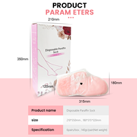Masque pour les pieds en paraffine de rose, chaussettes jetables 140g, hydratant, réparateur pour les pieds secs et gercés, soin des pieds pour spa, salon, maison, OEM