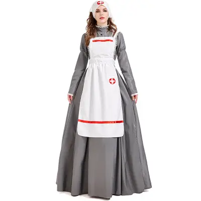 Ecoparty 1900s la signora con la lampada infermiera firenze Nightingale Costume uniforme Cosplay Purim Halloween Fantasia Dress Up