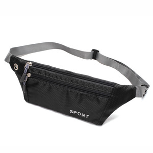 Men's Fanny Pack Nylon Waterproof Outdoor Sports Running Lightweight Waist Bag With Sport Logo Print Breathable Design - Product Image 4