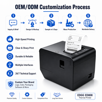 Impresora Térmica de Recibos ED808 de 80 mm con Cortador Automático, WiFi, Sistema POS para Cocina y Restaurante, Impresión Directa de Escritorio, Fabricante