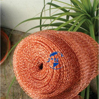 Maille de fil de cuivre pur tricotée de 2-1/2 pouces, 20 yards, pour la lutte antiparasitaire, personnalisable, marron, avec services DDP