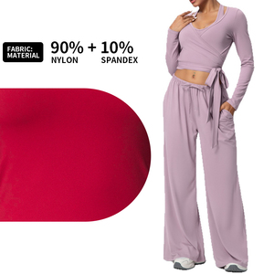 Conjunto de Yoga de 2 Piezas para Mujer, Marca <span class=keywords><strong>Ballet</strong></span> Core, Top de Manga Corta y Leggings, Ropa Deportiva para Gimnasio y Fitness - Product Image 6