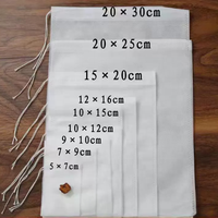 Sachets de thé vides en maille blanche avec cordon de serrage, petits infuseurs pour thé en vrac et épices
