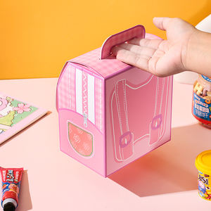 Scatola regalo per bambini scatola vuota per snack per caramelle zaino scatola per timbri portatili per imballaggi alimentari realizzati in cartone resistente - Product Image 4