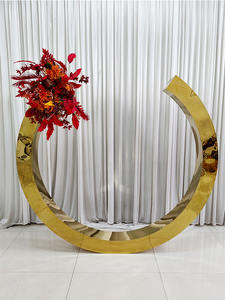 FURUN arco de fondo de boda de metal dorado decoración de alta calidad evento de boda - Product Image 4