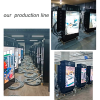 Nouvelle station de recharge EV à double pistolet 40 kW 60 kW 80 kW DC, compatible CCS2 et GB/T, avec écran publicitaire grand format et mise à niveau à distance OTA