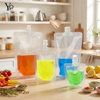 Pochette cosmétique PET avec bec verseur – Sachets de voyage rechargeables pour jus, gel et bière