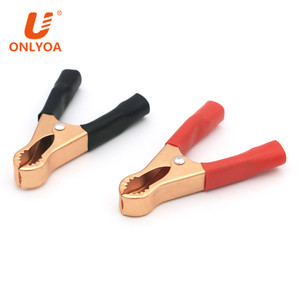 Pince Crocodile à <span class=keywords><strong>batterie</strong></span> en cuivre plaqué métal, 20 pièces, 80mm, 50A, ouverture, 25mm, Terminal, pince Crocodile - Product Image 5