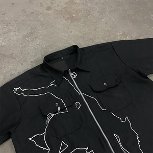 <span class=keywords><strong>Camicia</strong></span> casual da <span class=keywords><strong>uomo</strong></span> in twill antipiega <span class=keywords><strong>con</strong></span> zip, <span class=keywords><strong>camicia</strong></span> <span class=keywords><strong>con</strong></span> zip da <span class=keywords><strong>uomo</strong></span> di design - Product Image 2