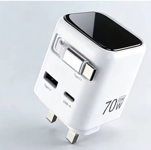 Cargador de Cubo con Cable Retráctil 65W 70W GaN Carga Rápida PD Plegable Enchufe US EU para Laptop y Teléfono <span class=keywords><strong>Gadget</strong></span> de Viaje Premium ¡Oferta Caliente! - Product Image 6