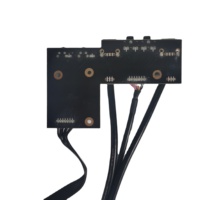 Boîtier d'ordinateur noir de haute qualité avec contrôle audio interne, double USB, panneau avant, câble de carte mère et interrupteur d'alimentation PLED