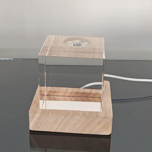Lampe en cristal personnalisée <span class=keywords><strong>Aban</strong></span> Crystal avec gravure intérieure 3D, cube en cristal poli, lampe LED alimentée par USB, lumière chaude, décoration d'intérieur, cadeaux, veilleuse - Product Image 5