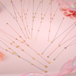 Nimai thép không gỉ dài tua trái tim sao Chéo Mặt Dây chuyền vòng cổ phụ nữ xỉn màu miễn phí đầy màu sắc Men chuỗi hình chữ Y Vòng cổ - Product Image 1