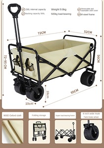 Station Airport Wagon pieghevole, carrello per il trasporto bagagli con manico telescopico pieghevole carrello utilitario - Product Image 2