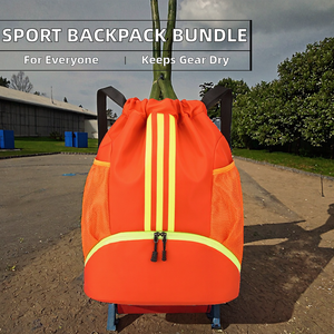 Sac à dos unisexe décontracté en nylon imperméable avec poche intégrée pour ballon de basket et rangement de chaussures, idéal pour le sport et la randonnée - Product Image 2