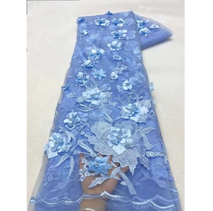Perles Fleurs Français Haut Roman Conception Prix Raisonnable Suisse Dentelle Tissu Oem Bon Dernier Africain Guipure Pelucas Dentelle Avant - Product Image 3